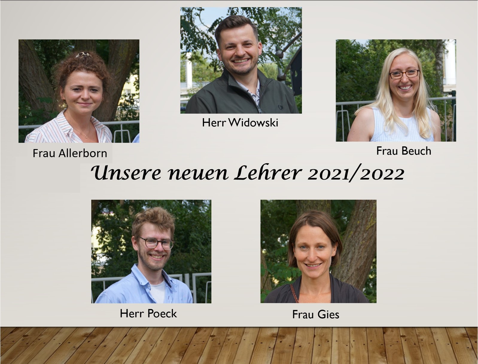 Unsere neuen Lehrer 2021 2022 2